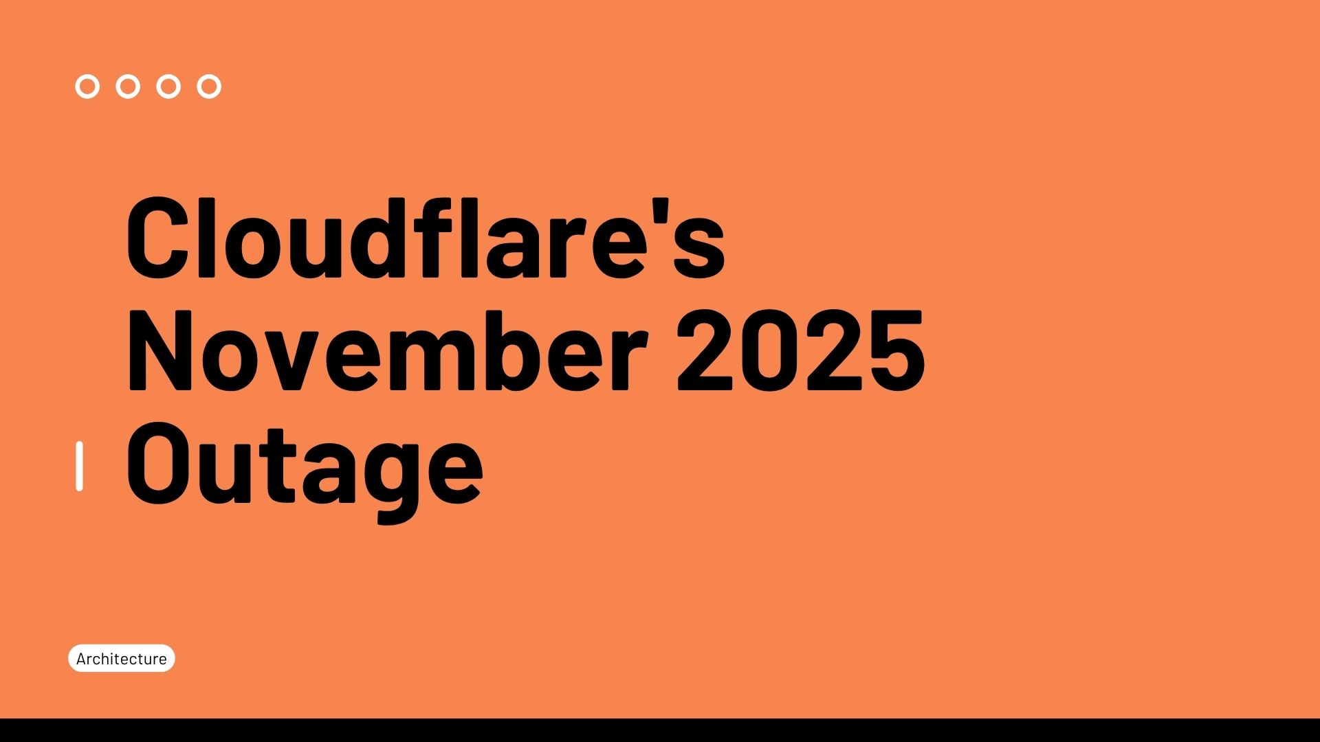 Postmortem: Cloudflare’s November 2025 Outage